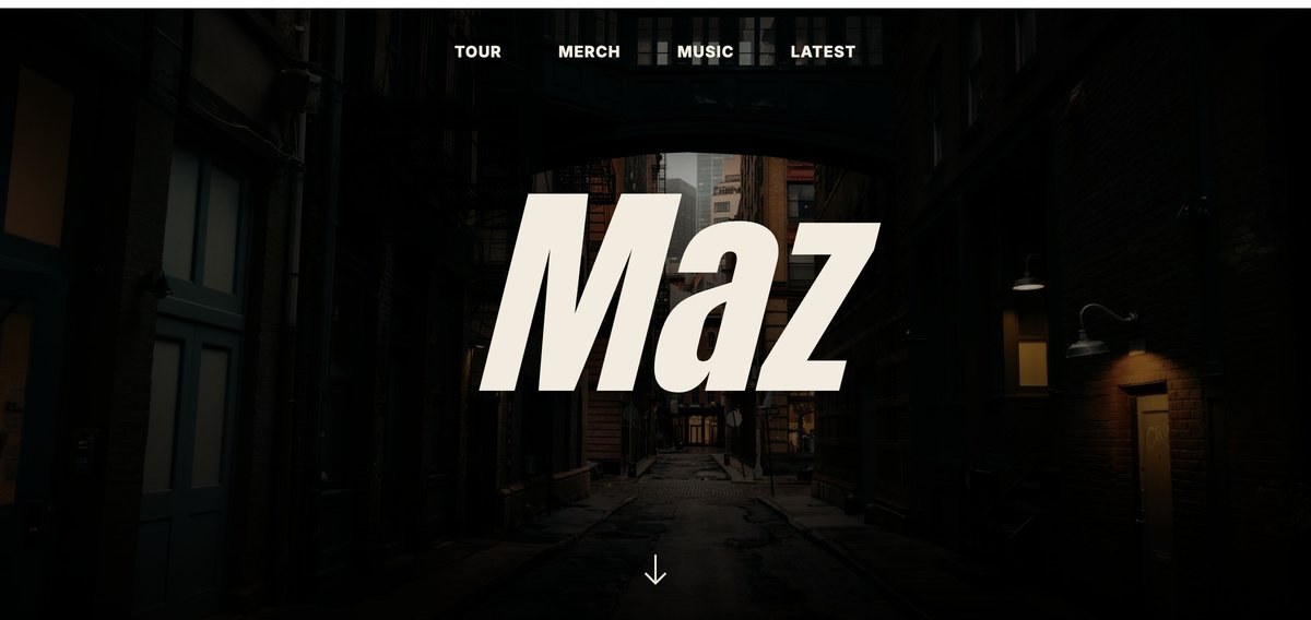 Maz music artist website
