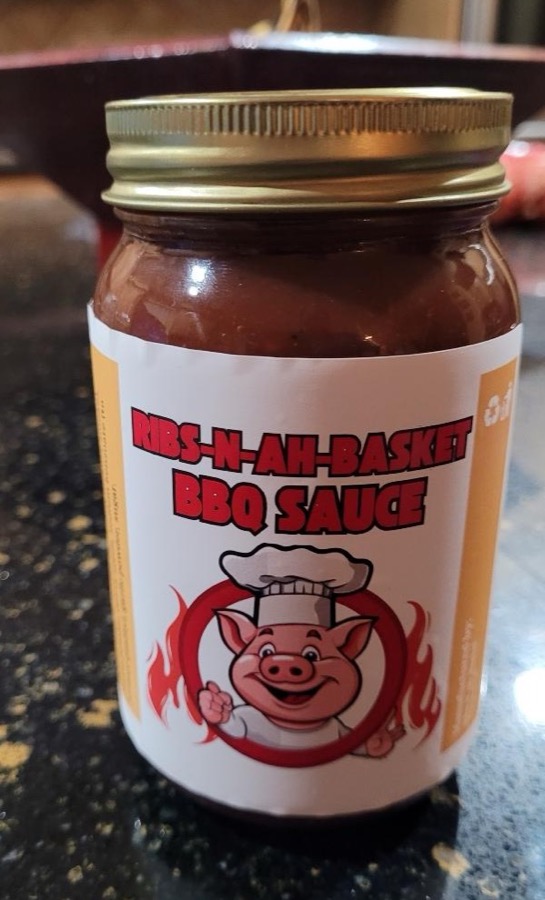 Ribs-N-Ah-Basket Slow Burn Barbeque Sauce jar (placeholder photo)