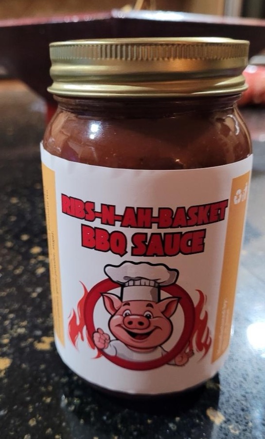 Ribs-N-Ah-Basket O.G. Barbeque Sauce jar